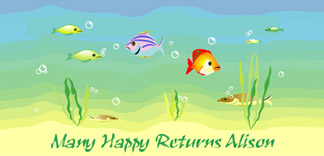Personalised Birthday Cards - Fish 1