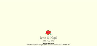 Personalised Anniversary Cards - Anniversary Rose