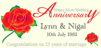 Personalised Anniversary Cards - Anniversary Rose