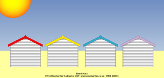 Personalised Birthday Cards - Beach Huts 2