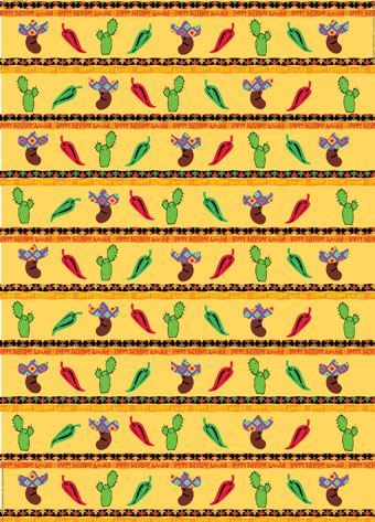 Personalized Birthday Wrapping Paper - Mexican Bean Wrap