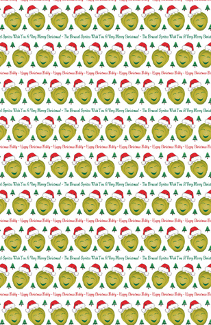 Personalised Christmas Wrapping Paper - Brussel Sprites