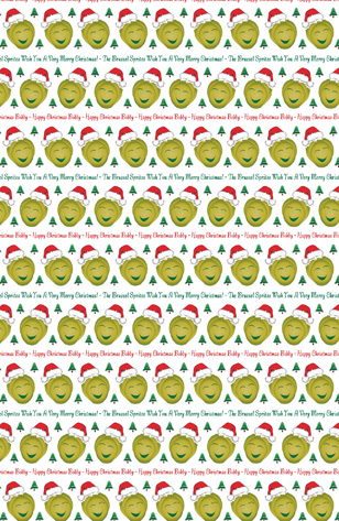 Personalised Christmas Wrapping Paper - Brussel Sprites