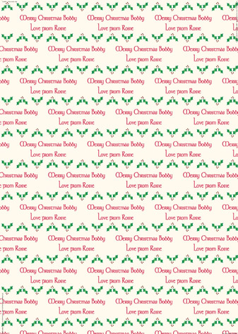Personalised Christmas Wrapping Paper - Christmas Celtic Holly