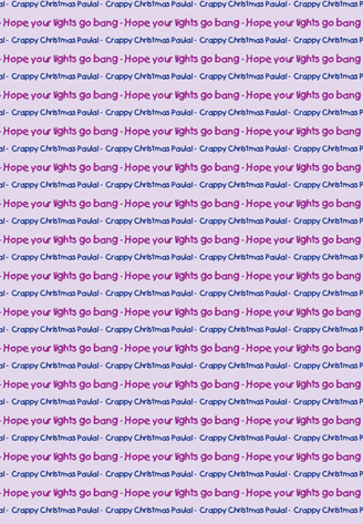 Personalised Christmas Wrapping Paper - Crappy Christmas - Lights