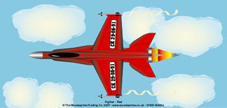 Personalised Birthday Cards - Fighter Plane Red