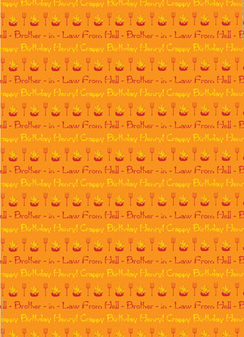 Personalized Insulting Birthday Wrapping Paper - Crappy Birthday - From Hell