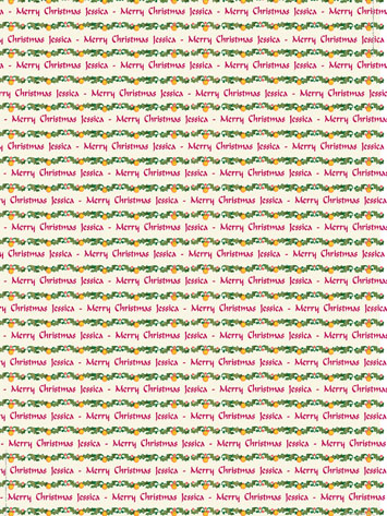 Personalised Christmas Wrapping Paper - Christmas Garland