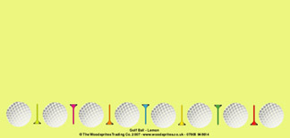 Personalised Birthday Cards - Golfball Lemon