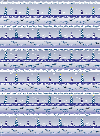 Personalized Insulting Birthday Wrapping Paper - Lighthouses