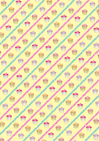 Personalized Birthday Wrapping Paper - Muffins