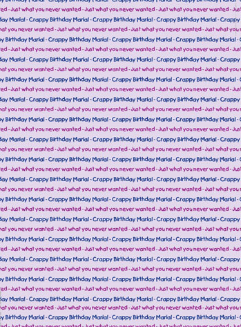 Personalized Insulting Birthday Wrapping Paper - Crappy Birthday - Just what you never wanted - Lilac