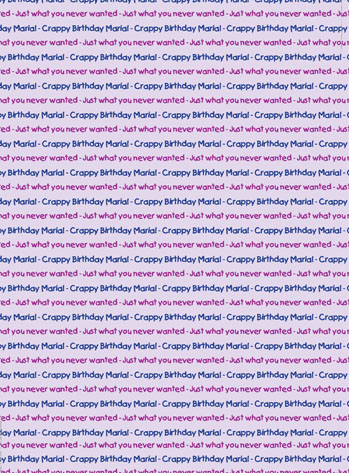 Personalized Insulting Birthday Wrapping Paper - Crappy Birthday - Just what you never wanted - Lilac