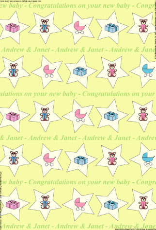 Personalised New Baby Wrapping Paper - New Baby