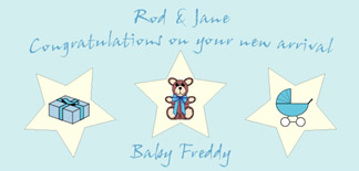 Personalised New Baby Cards - New Baby Boy 1