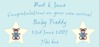 Personalised New Baby Cards - New Baby Boy 2
