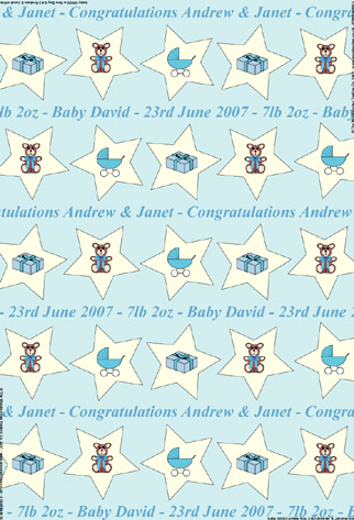 Personalised Wrapping Paper- Newbaby1