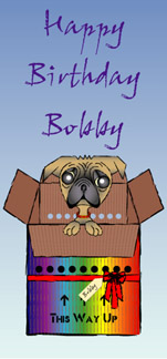 Personalised Birthday Cards - Pug Tan