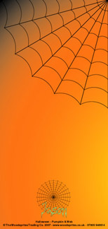 Personalised Halloween Cards - Halloween Pumpkin & Web