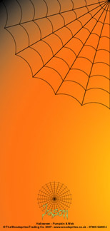 Personalised Halloween Cards - Halloween Pumpkin & Web