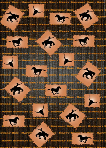 Personalized Birthday Wrapping Paper - Rodeo