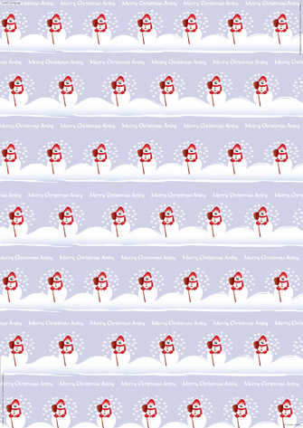 Personalised Christmas Wrapping Paper - Christmas Snowman
