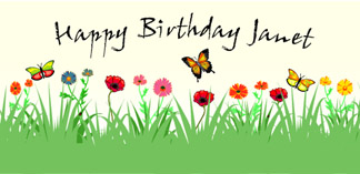 Personalised Birthday Cards - Summer Meadow Cream