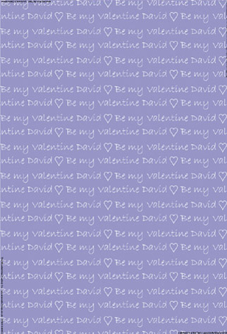 Personalised Valentine Wrapping Paper - Valentine Script Purple