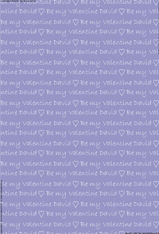 Personalised Valentine Wrapping Paper - Valentine Script Purple