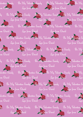 Personalised Valentine Wrapping Paper - Valentine Roses