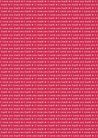 Personalised Valentine Wrapping Paper - Valentine Text
