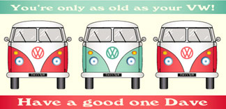 Personalised Birthday Cards - VW Split - Bus