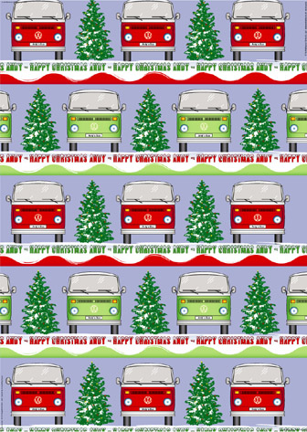 Personalised Christmas Wrapping Paper - Christmas Bus