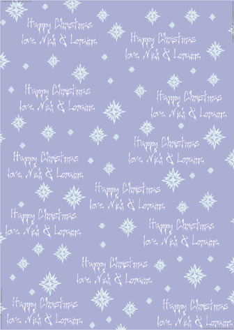 Personalised Christmas Wrapping Paper - Snowflake 1