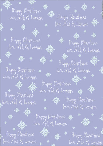 Personalised Christmas Wrapping Paper - Snowflake 1