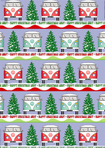 Personalised Christmas Wrapping Paper - Christmas Split